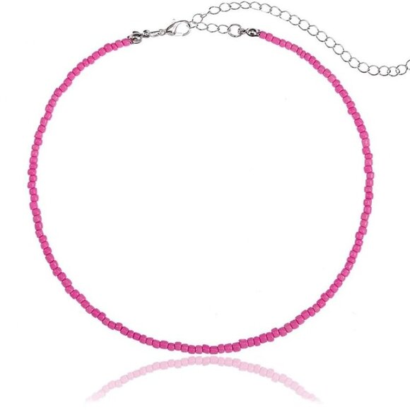 Boho Beaded Choker Necklace Colorful Short Necklaces Summer Beach Necklaces Jewe - Picture 1 of 7